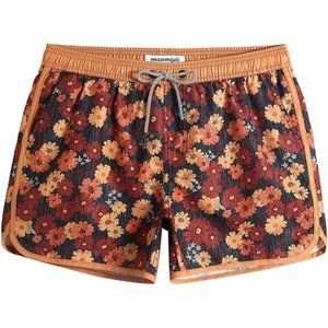 Mens Boys Short 80s 90s Vintage Swim Trunks Quick Dry Swim Suits Board Shorts